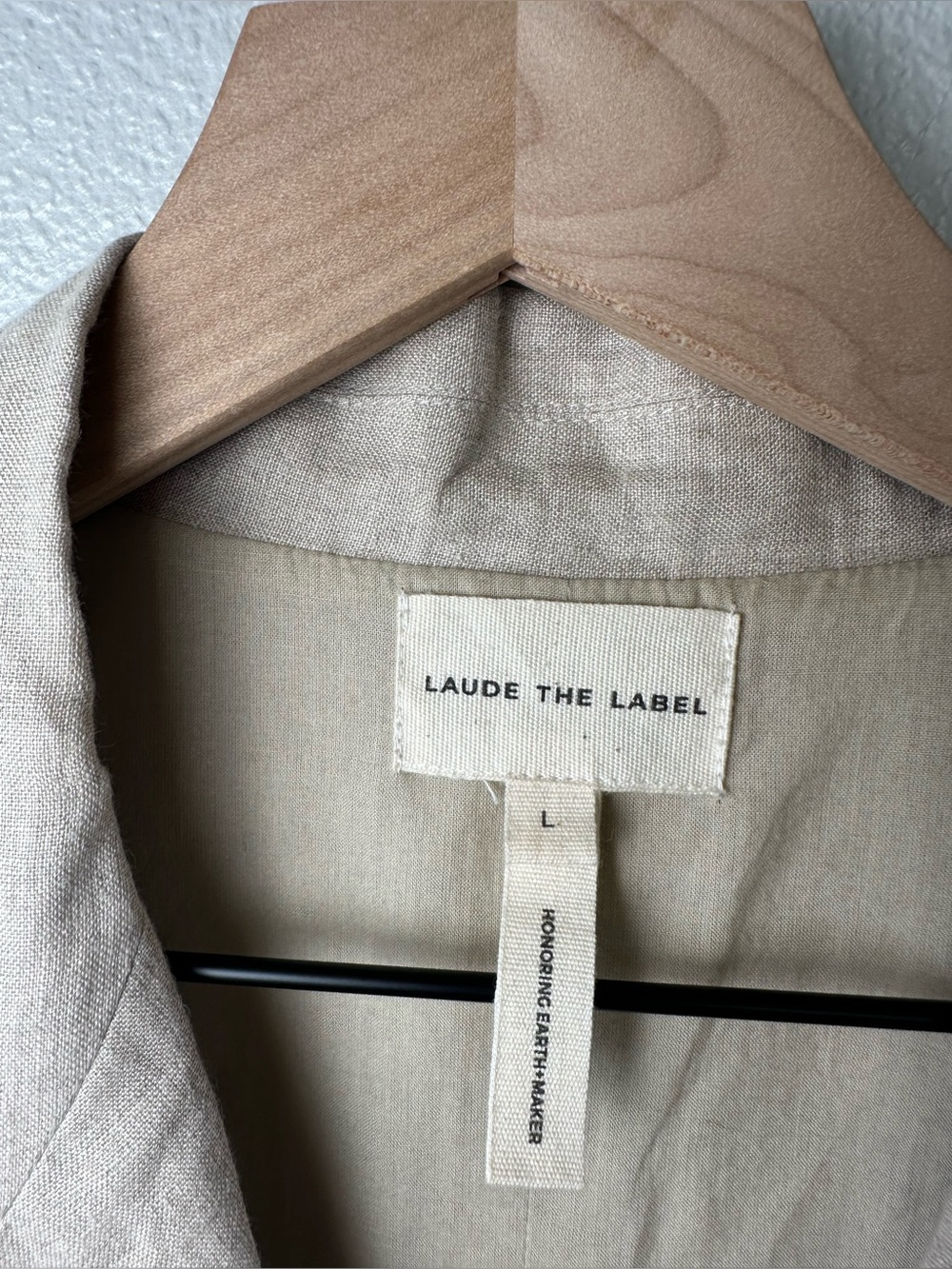 LAUDE the Label Relaxed Oversized 100% Linen Blazer Size Large - Picture 8 of 11
